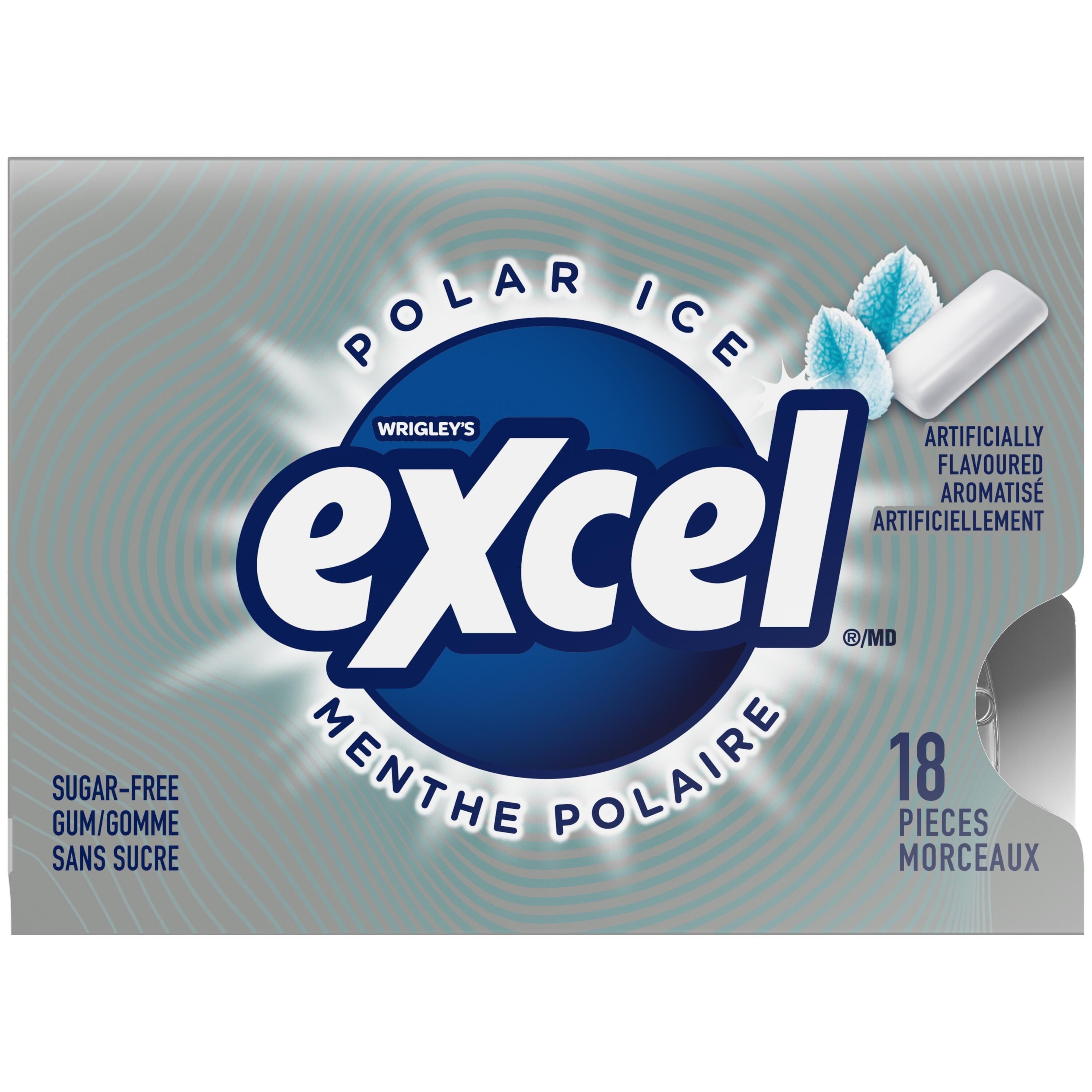 ガム Excel Gum, Polar Ice, 18 pieces – SipStop Direct