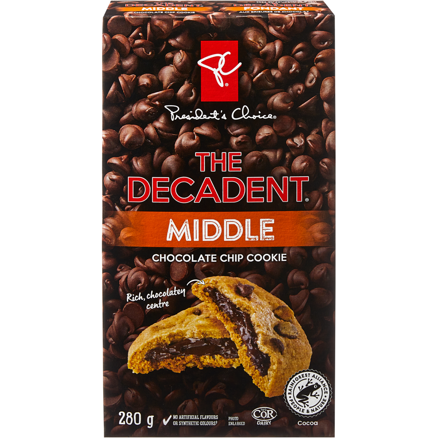 President's Choice The Decadent Middle Chocolate Chip Cookie, 300g