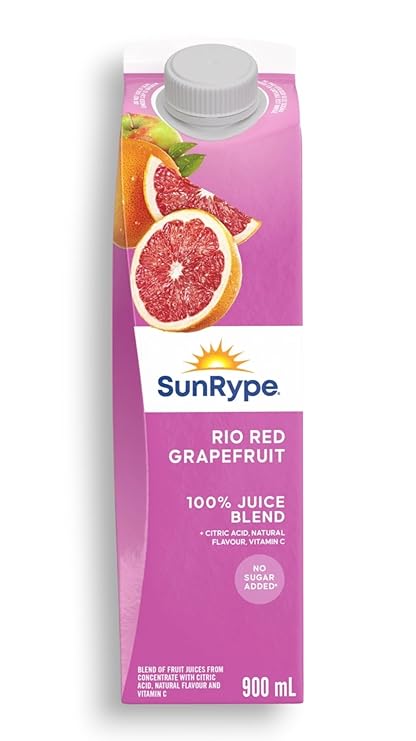 Sunrype 100% Juice Blend, Rio Red Grapefruit, 900mL