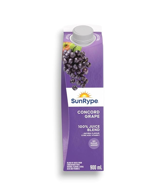 Sunrype 100% Juice Blend, Concord Grape, 900mL