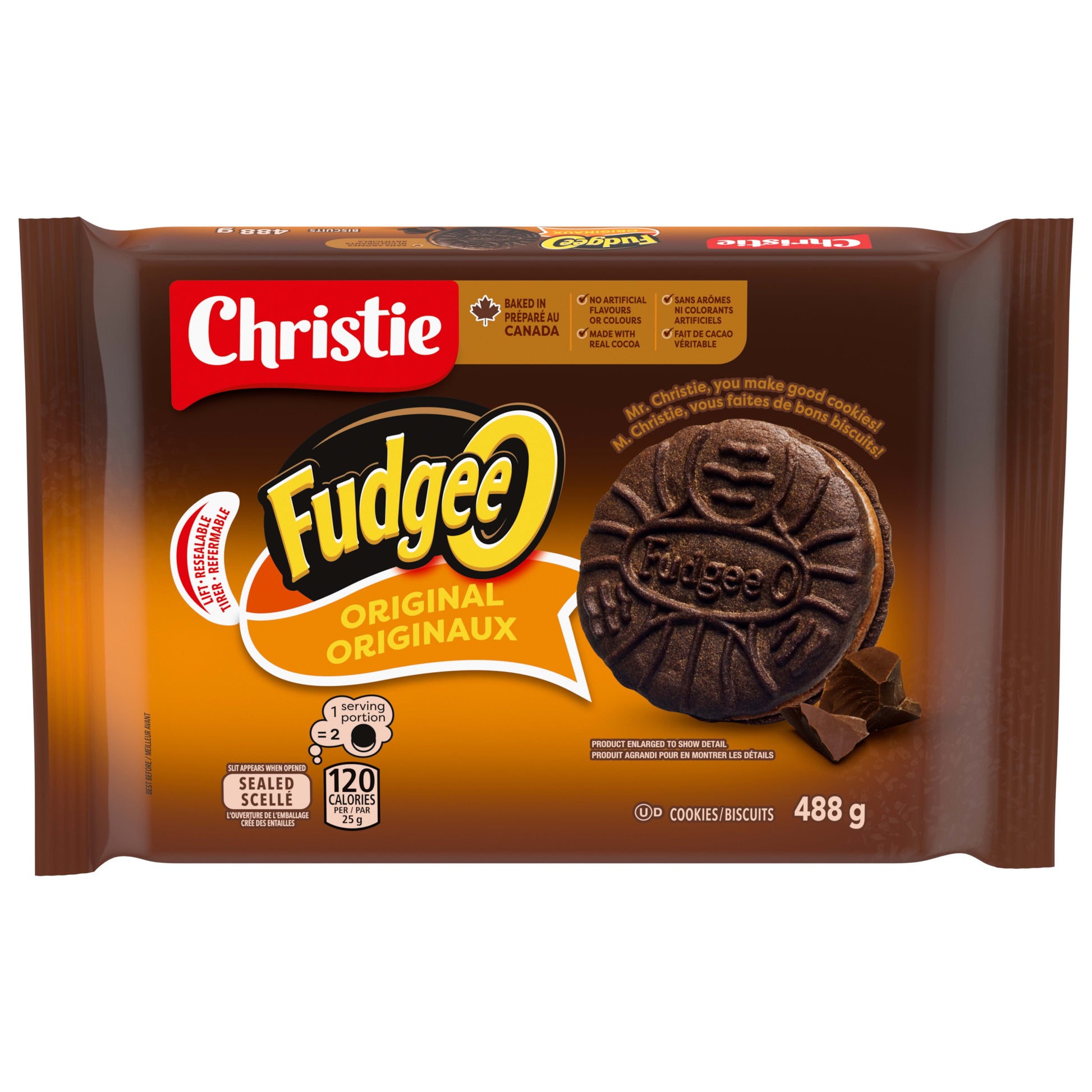 Fudgee-O Chocolatey Creme Filled Sandwich Cookies, 488g