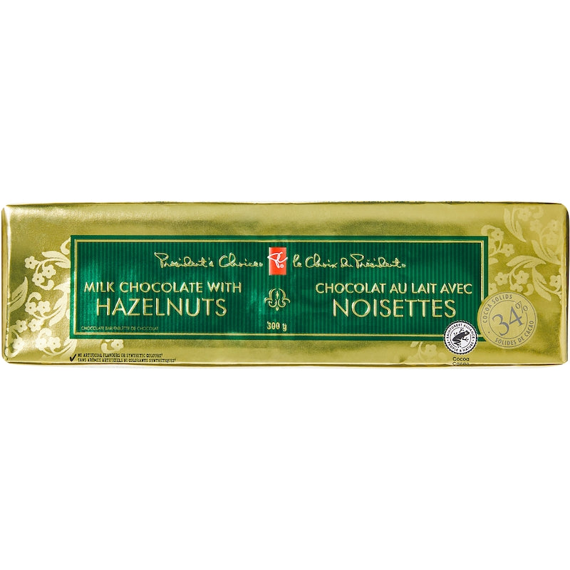 President's Choice Milk Chocolate Bar with Hazelnuts, 300g