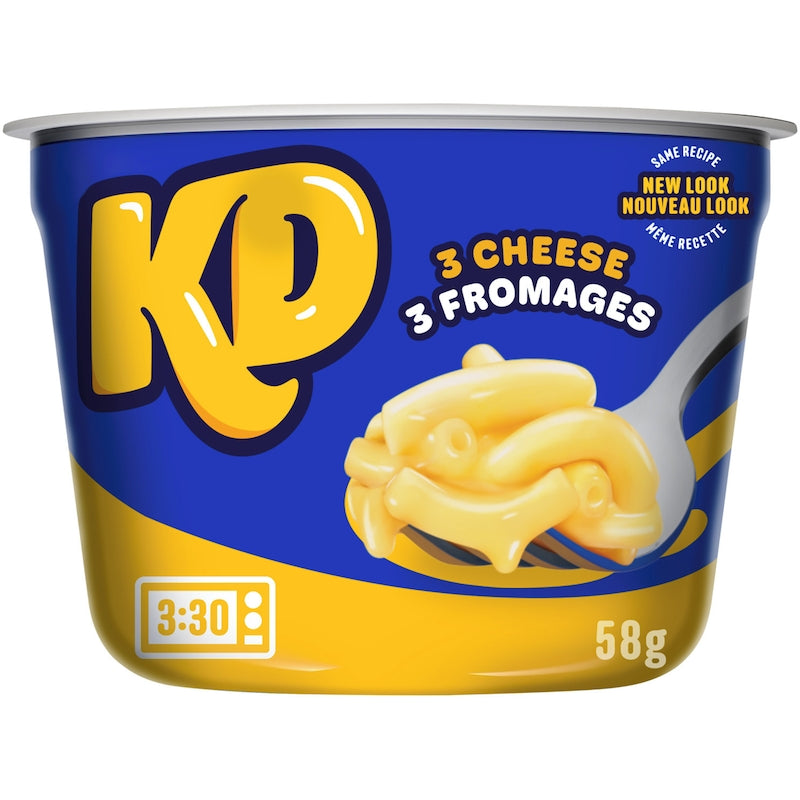 KD Kraft Dinner Cup, 3 Cheese, 58g