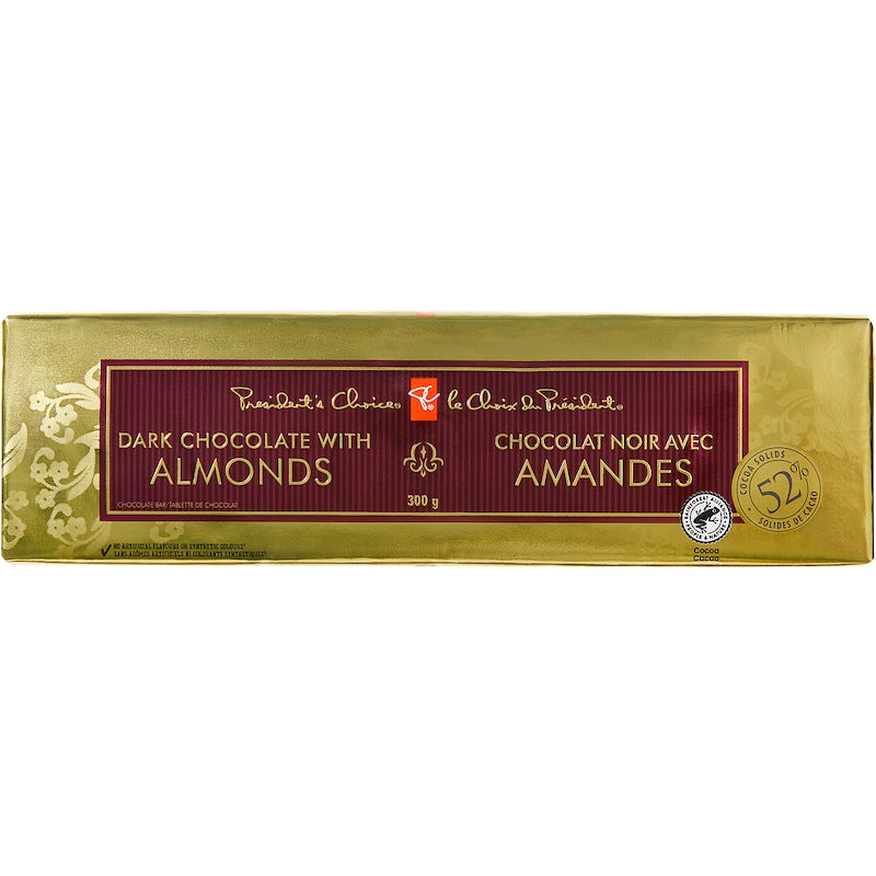President's Choice Dark Chocolate Bar with Almonds, 300g