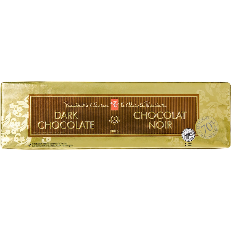 President's Choice 70% Dark Chocolate Bar, 300g
