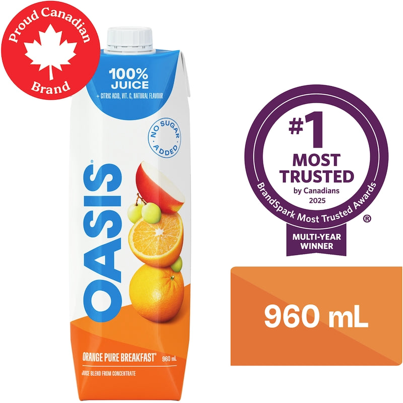 Oasis Orange Pure Breakfast Juice, 960mL