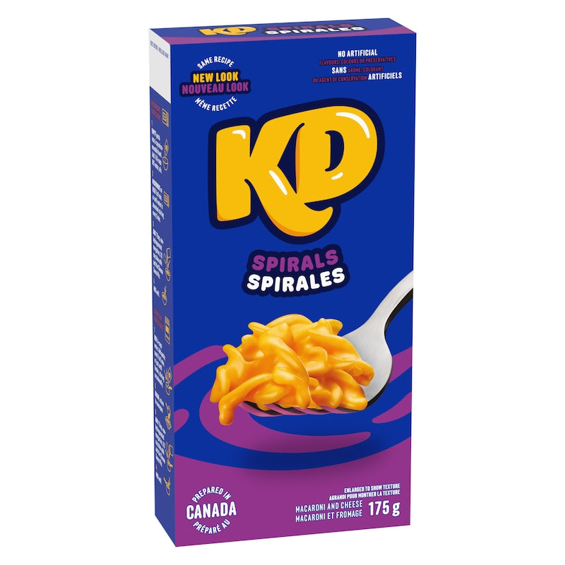 KD Kraft Dinner, Spirals, 175g