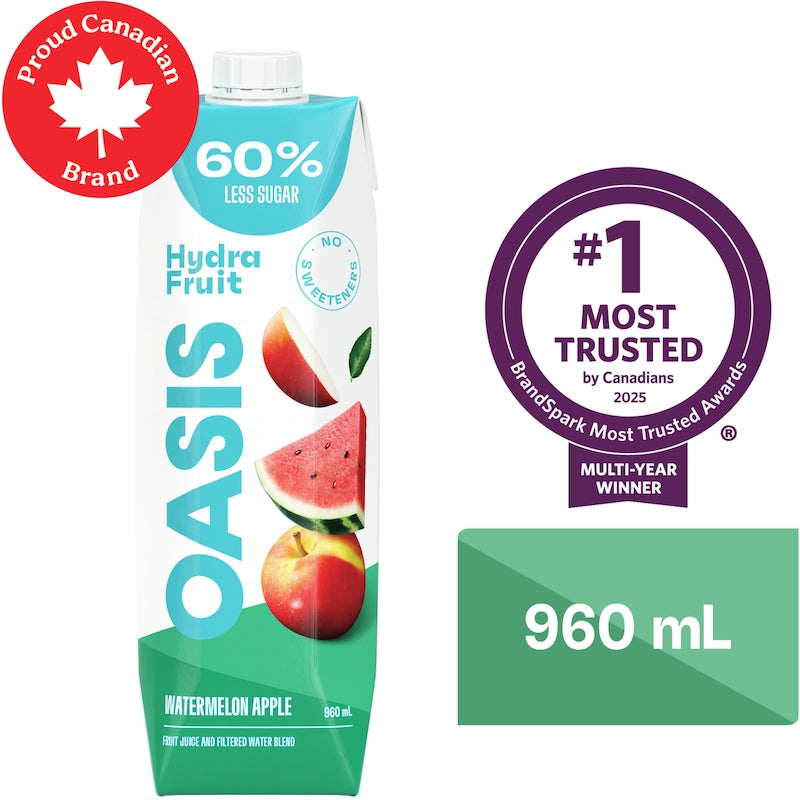 Oasis Hydrafruit Watermelon Apple Fruit Juice, 960mL