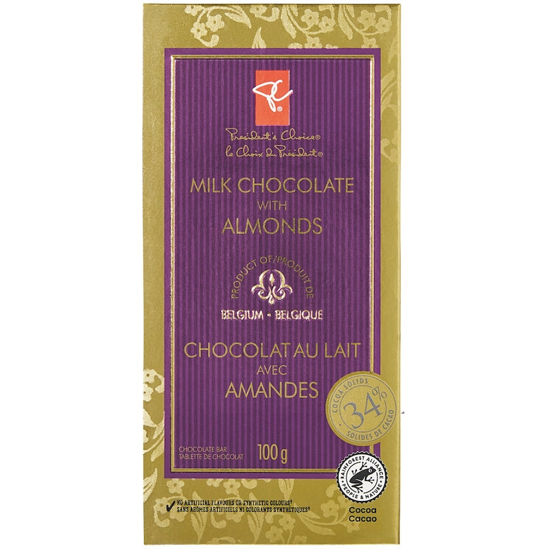 President's Choice Milk Chocolate with Almonds, 100g