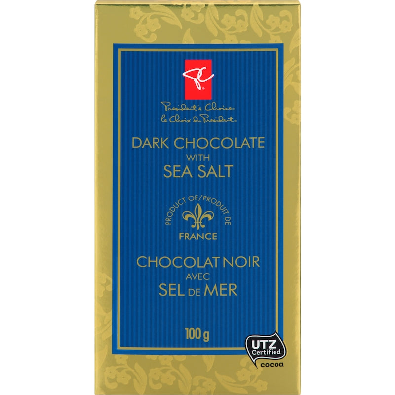 President's Choice Dark Chocolate Bar with Sea Salt, 100g