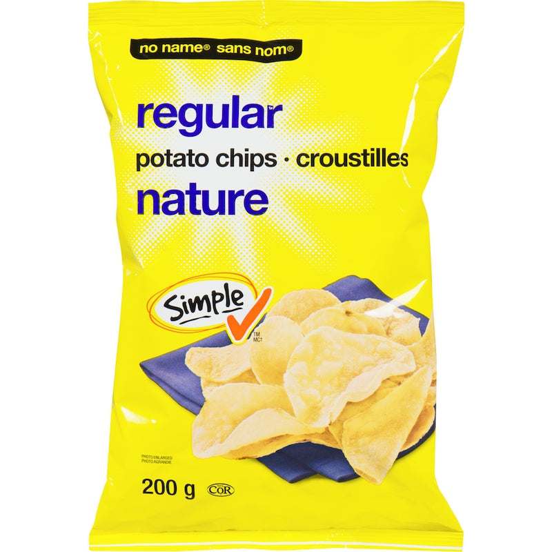 No Name Potato Chips, Regular, 200g