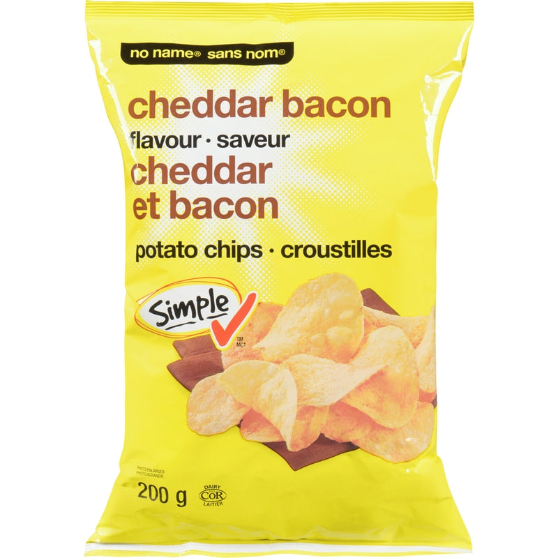 No Name Potato Chips, Cheddar Bacon, 200g