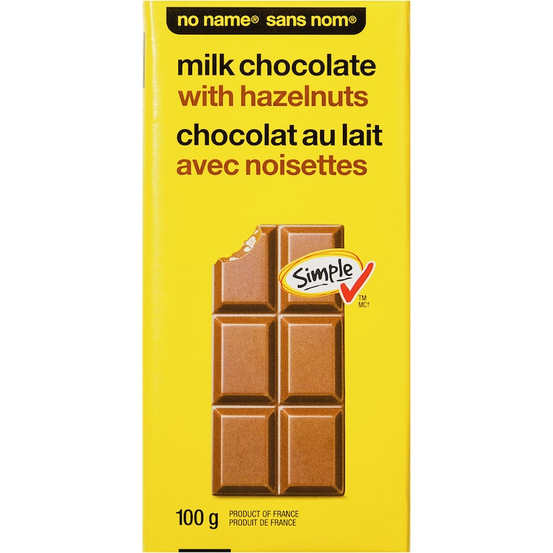No Name Milk Chocolate with Hazelnuts, 100g