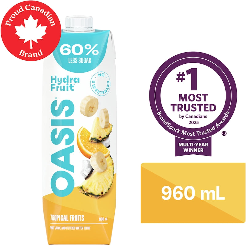 Oasis Hydrafruit Tropical Fruits Beverage, 960mL