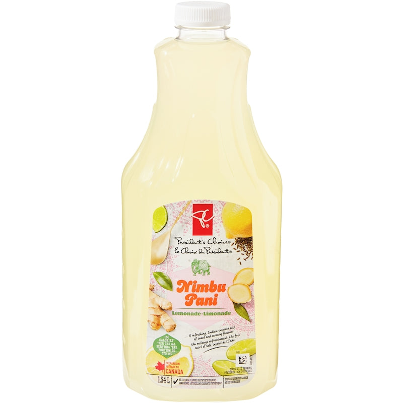 President's Choice Nimbu Pani Lemonade, 1.54L