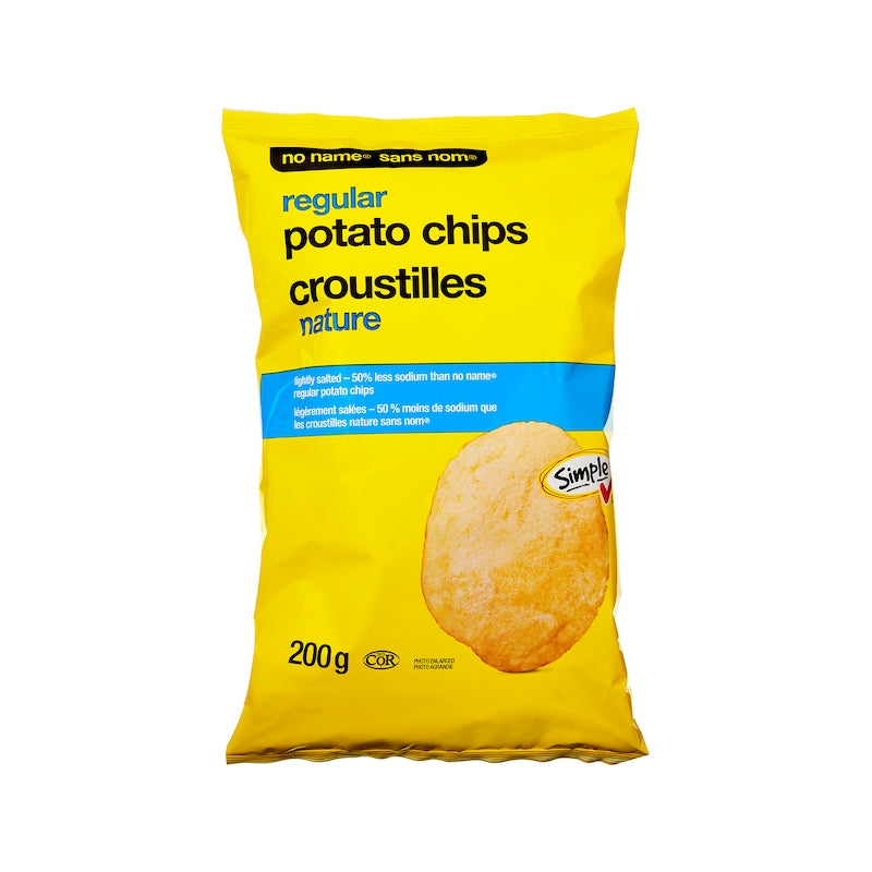 No Name Potato Chips, Less Salt, 200g