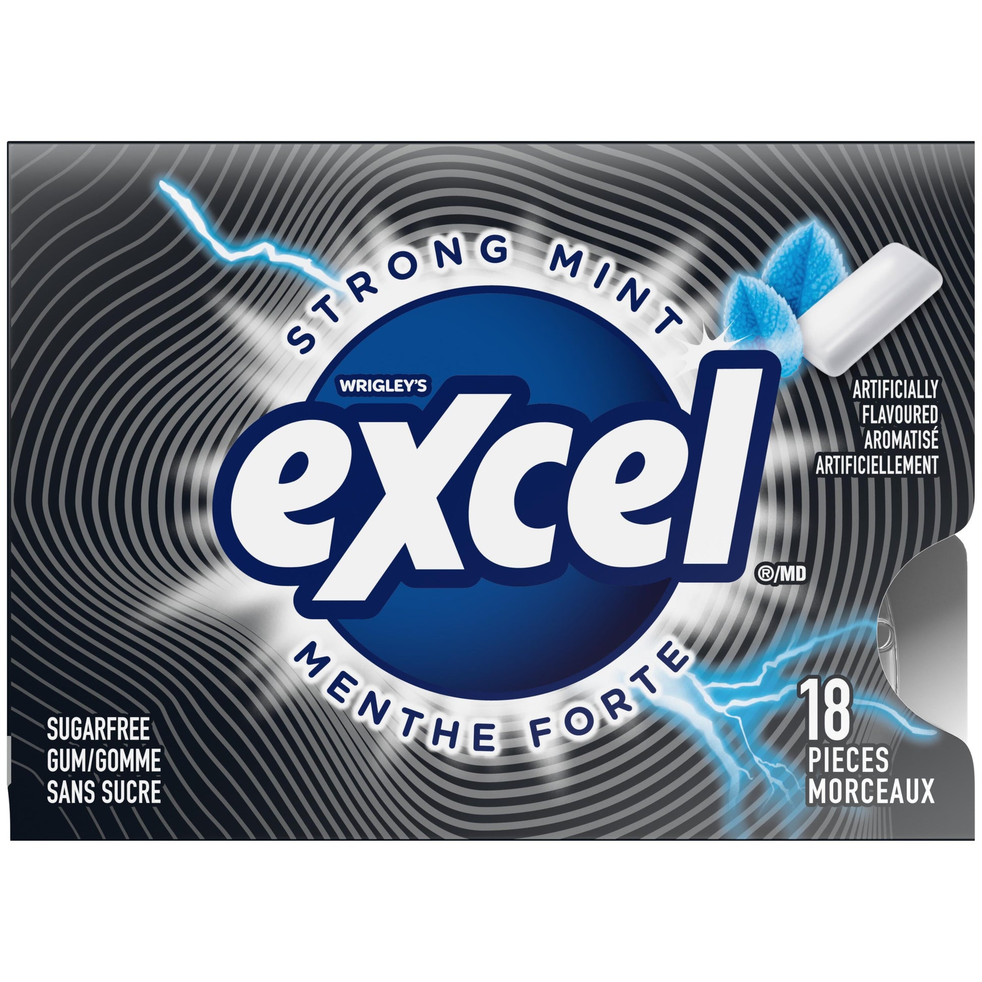 Excel Gum, Strong Mint, 18 pieces