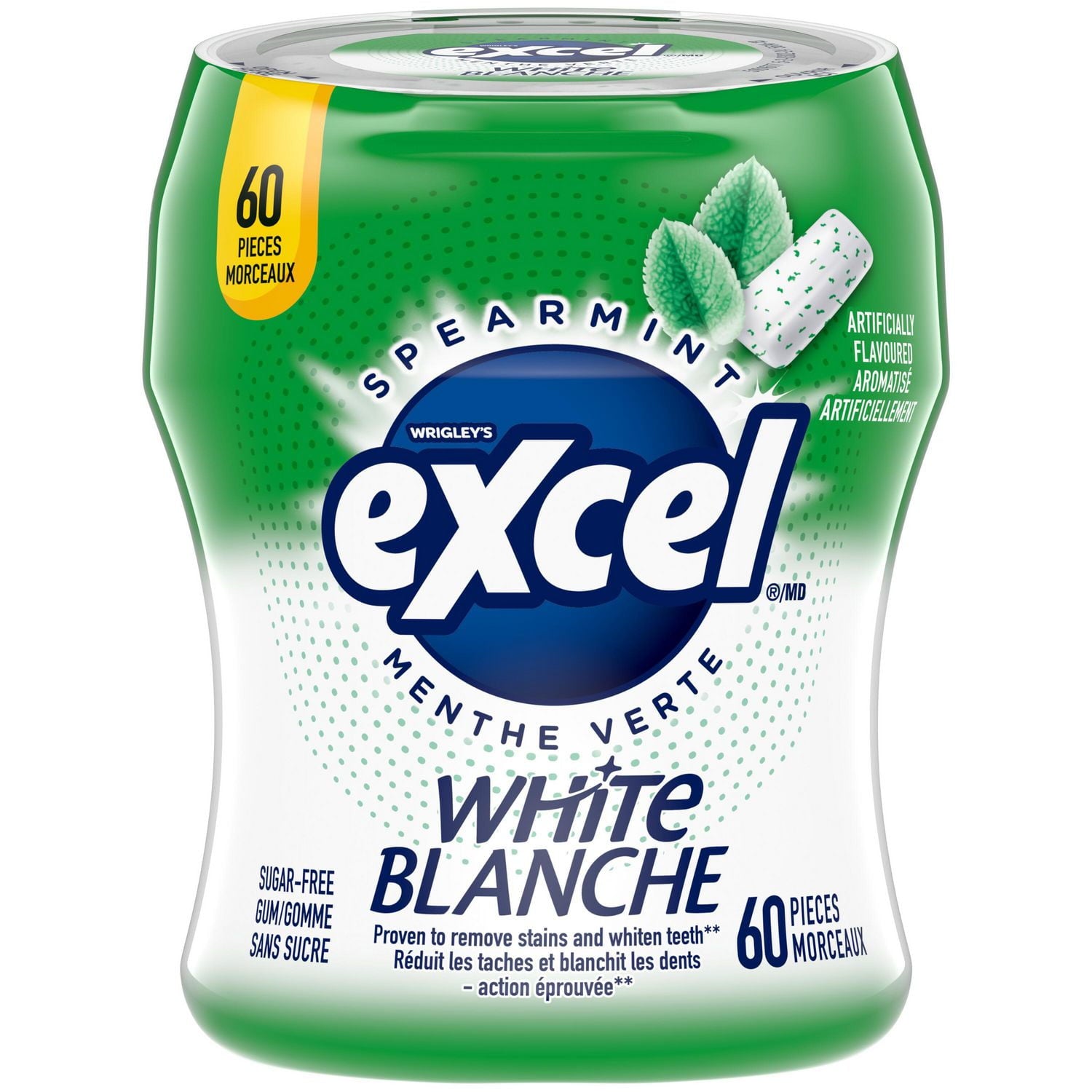 Excel Gum, White Spearmint, 60 pieces