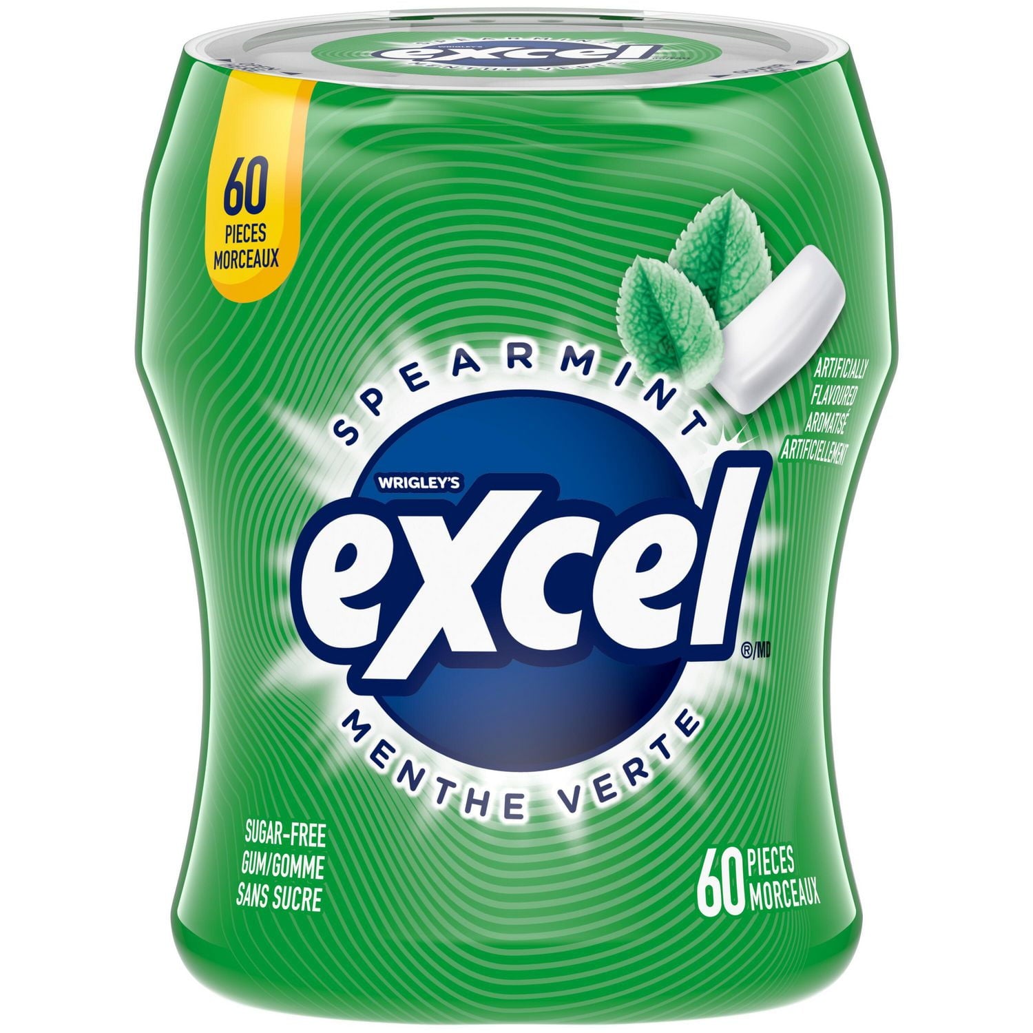 Excel Gum, Spearmint, 60 pieces