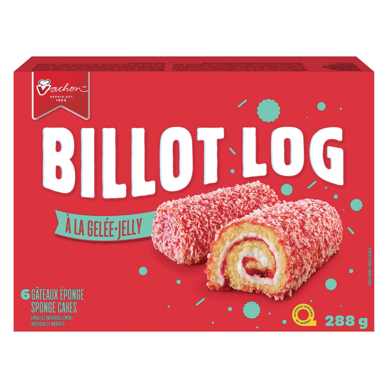 Vachon Log Rolled Sponge Cakes, Jelly, 288g