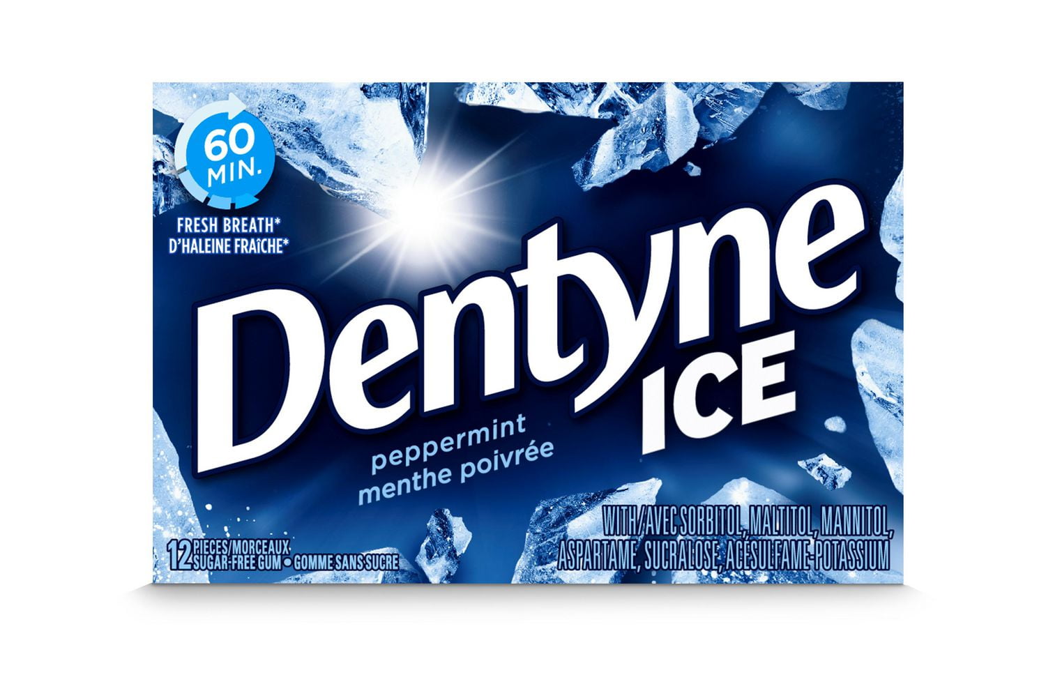Dentyne Ice, Peppermint, 12 pieces