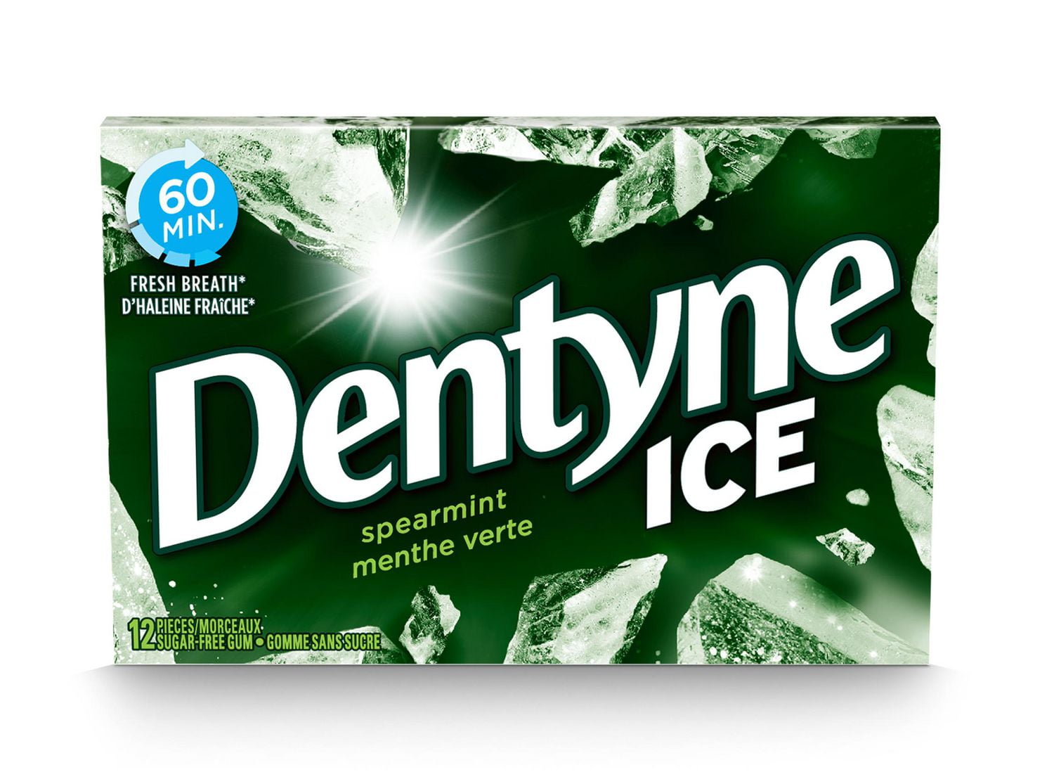 Dentyne Ice, Spearmint, 12 pieces