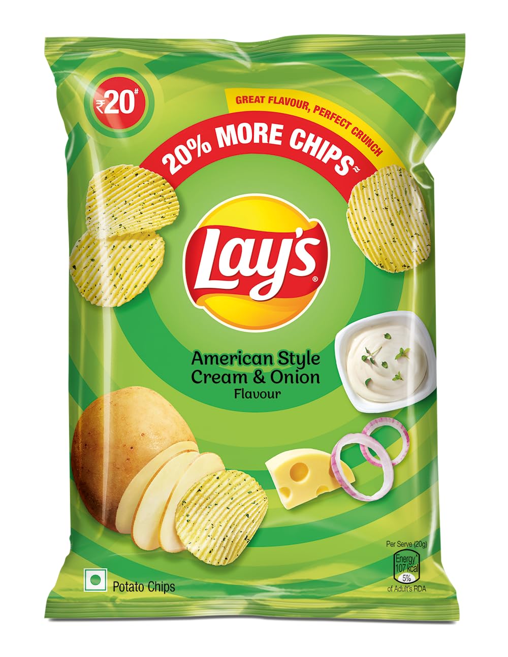 Lay's American Style Cream & Onion Flavor, 52g