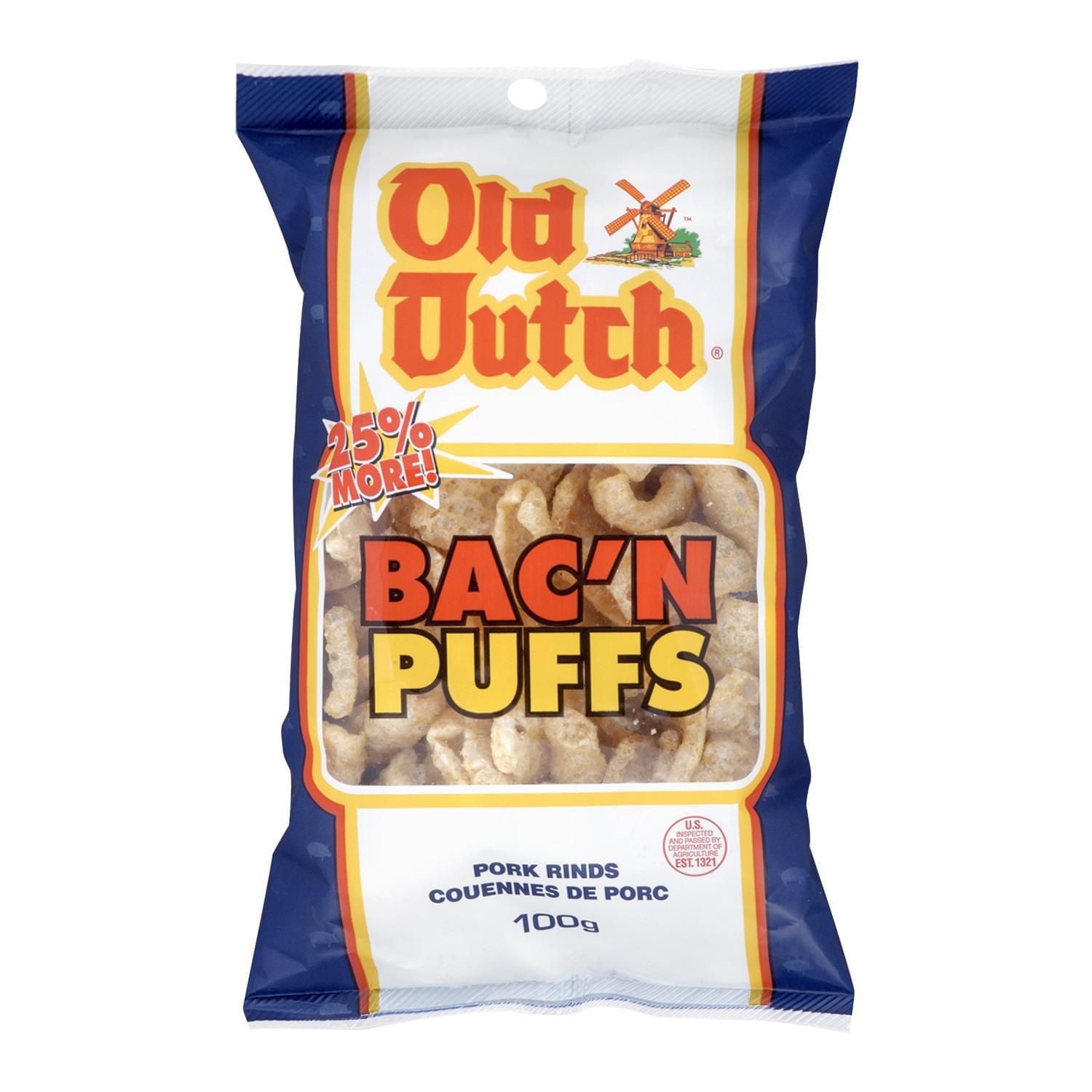 Old Dutch Bac'n Puffs, 100g