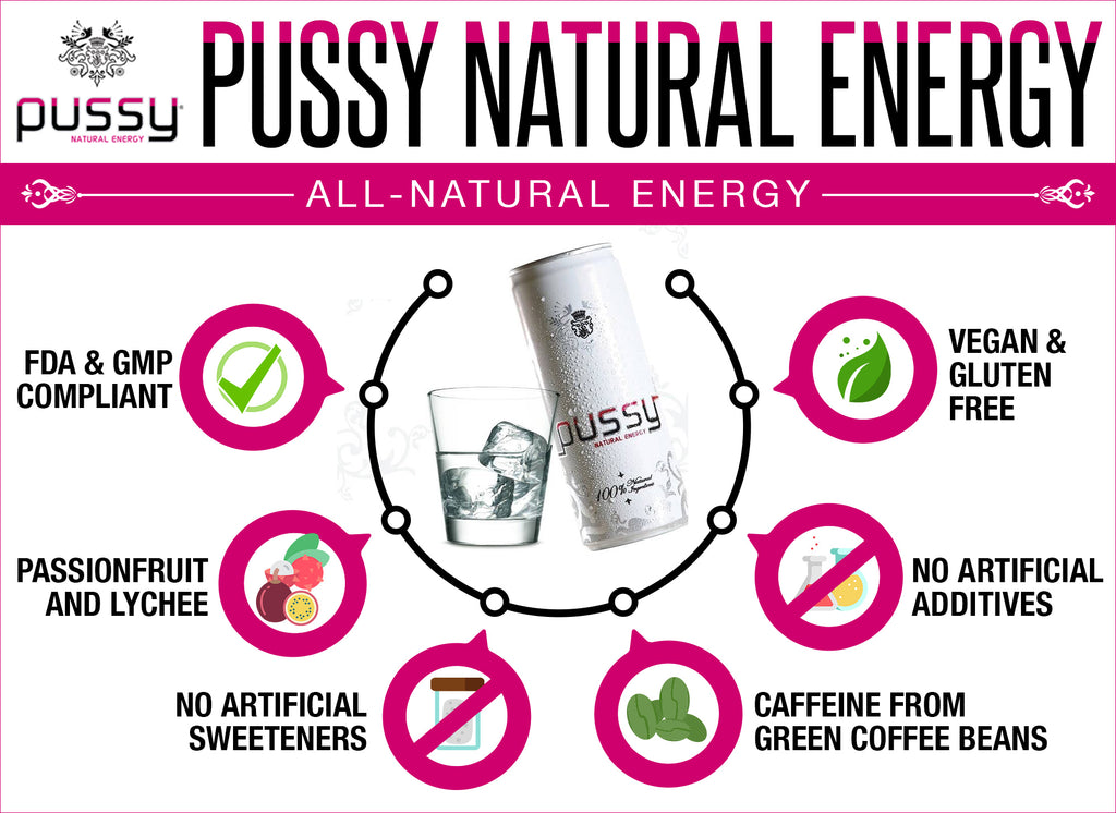 Pussy Natural Energy Drink, 250mL
