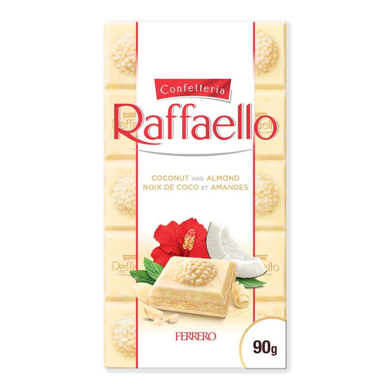 Rafaello White Chocolate Bar, Coconut and Almond, 90g